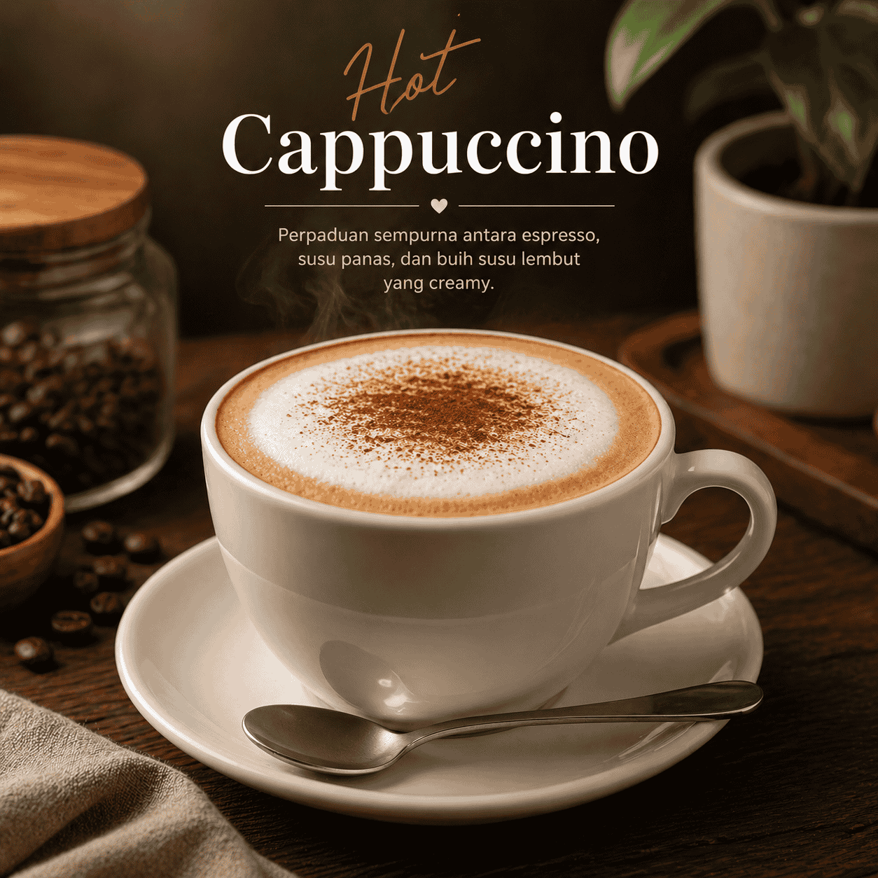 Hot Cappuccino Kopi-Q